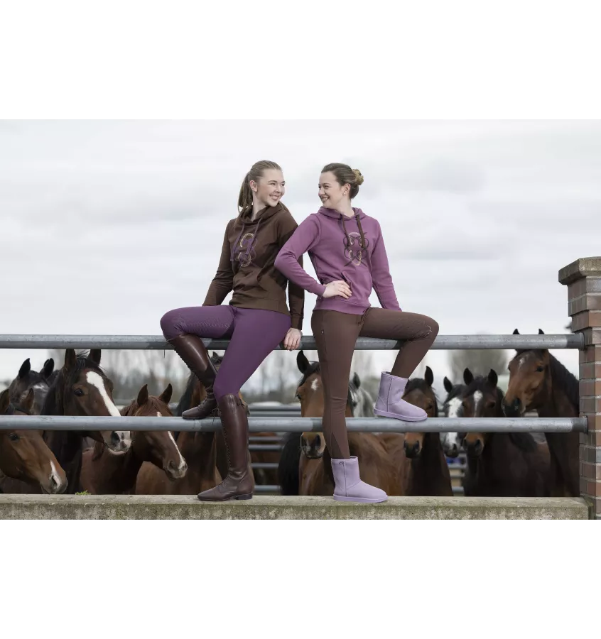 Bluza jeździecka z kapturem Arctic Bay brąz L