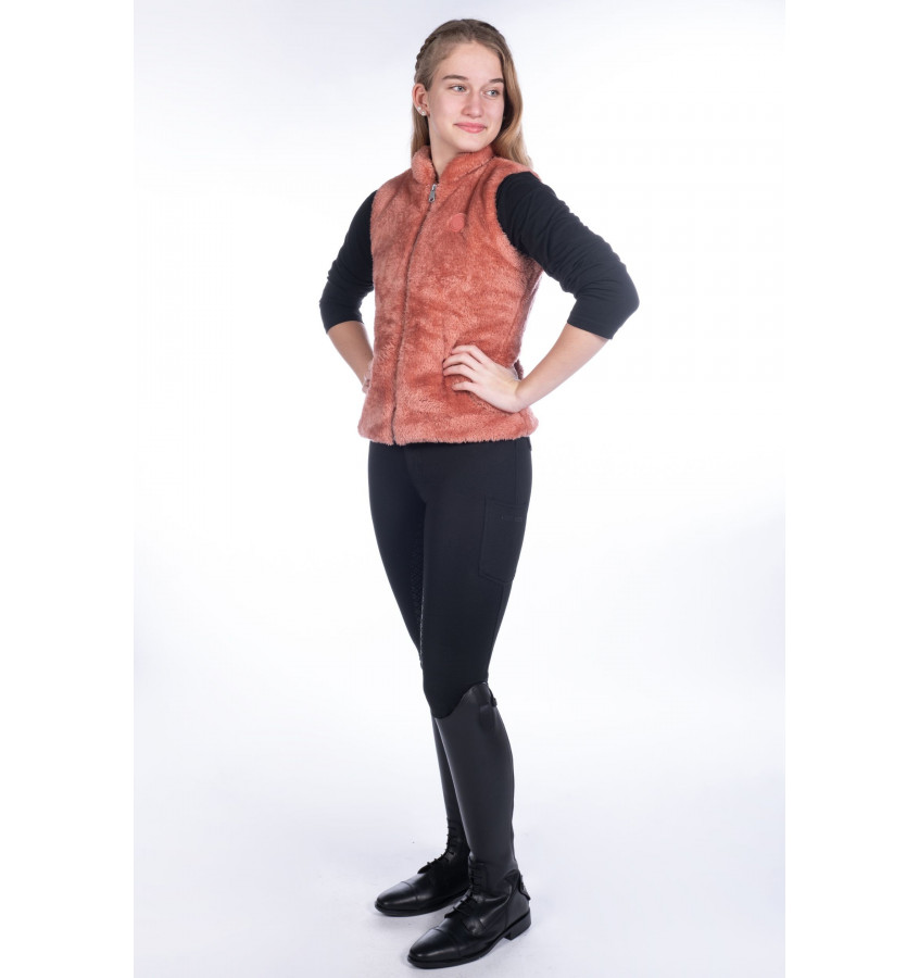Kamizelka polarowa jeździecka Ruby czarny 140