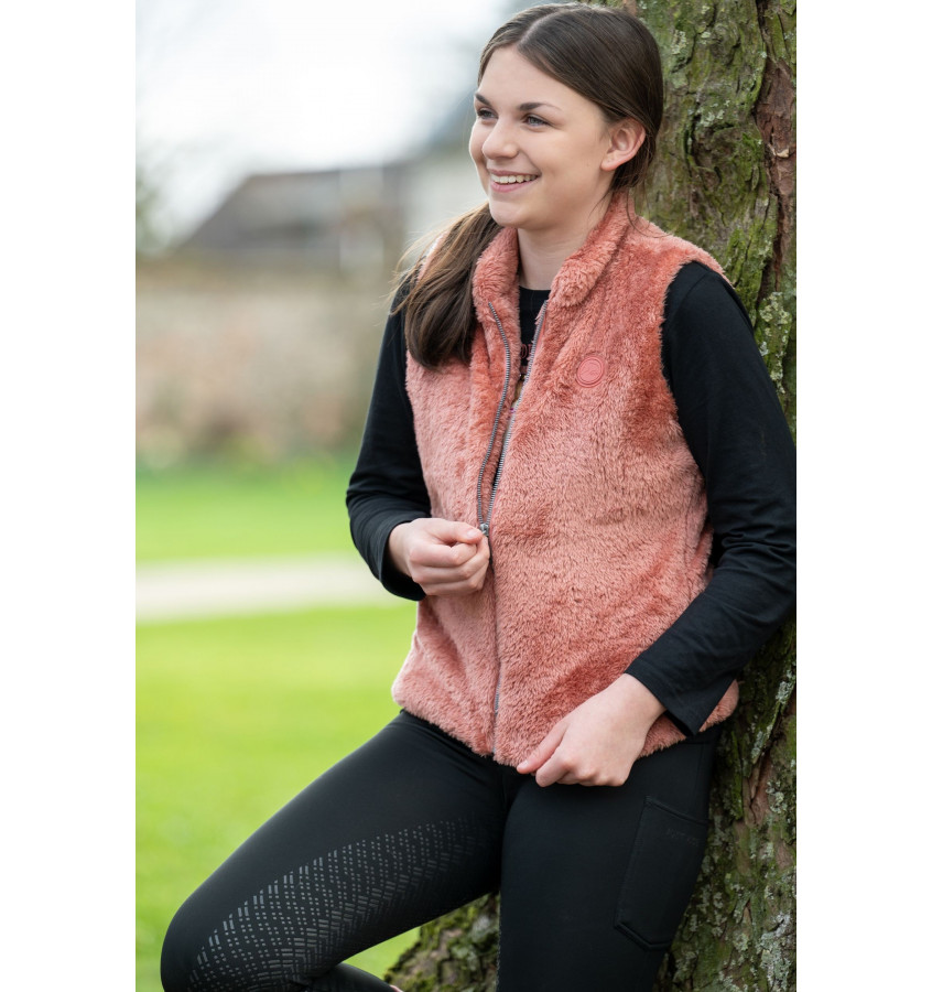 Kamizelka polarowa jeździecka Ruby czarny 140