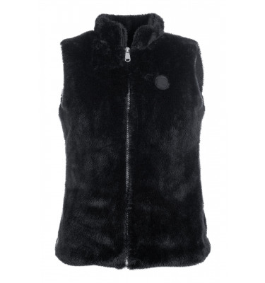 Kamizelka polarowa jeździecka Ruby czarny 140