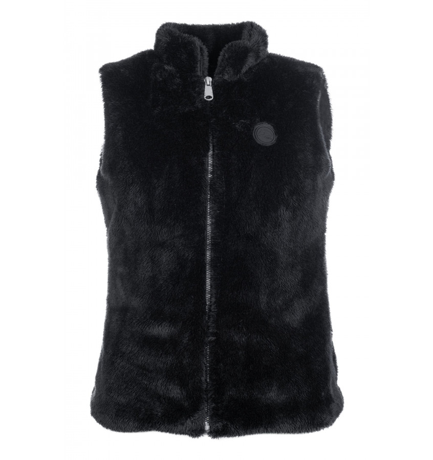 Kamizelka polarowa jeździecka Ruby czarny 140