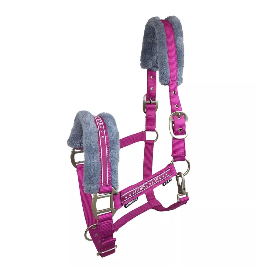 Kantar z futerkiem Horse Star czarny cob