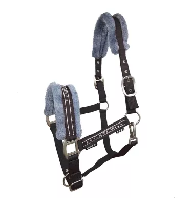 Kantar z futerkiem Horse Star czarny cob