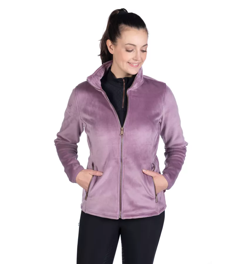 Bluza polarowa jeździecka Leana c.lila L