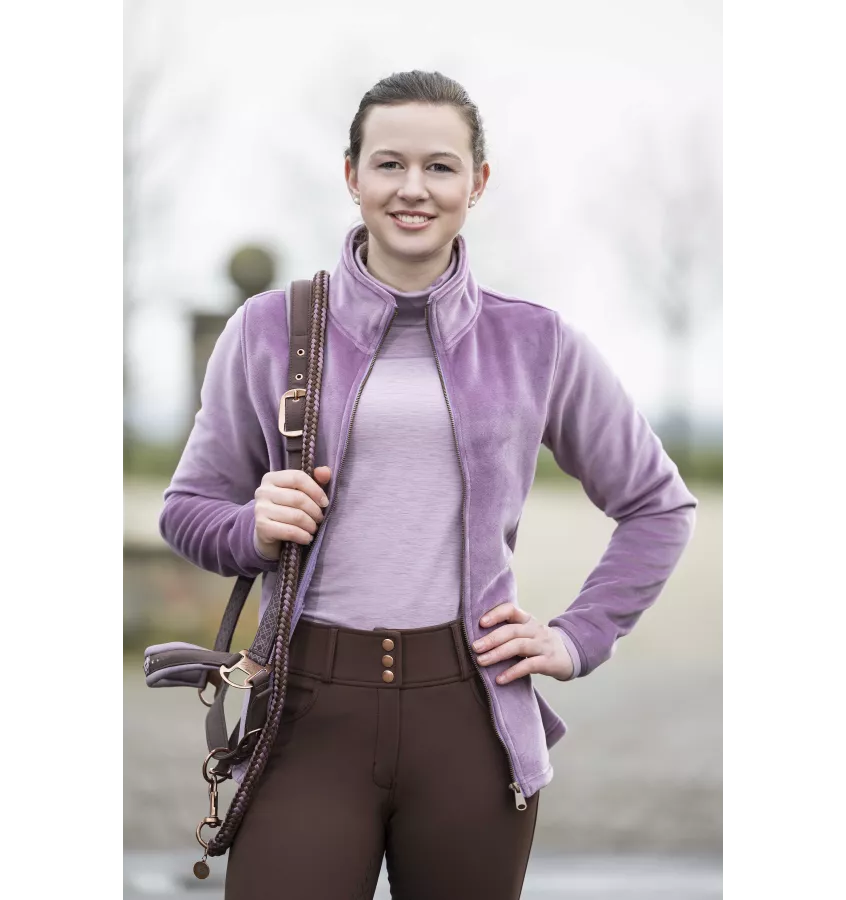 Bluza polarowa jeździecka Leana c.lila L