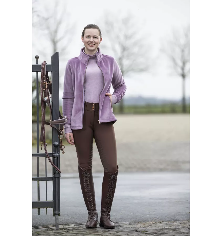 Bluza polarowa jeździecka Leana c.lila L