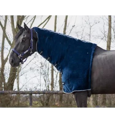 Polarowy kaptur dla konia granat L