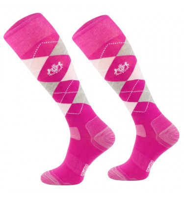 Podkolanówki soft w kratę 01 35-38