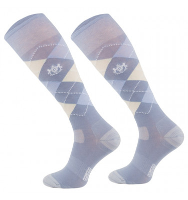 Podkolanówki soft w kratę 01 35-38