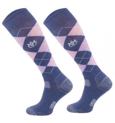 Podkolanówki soft w kratę 01 35-38