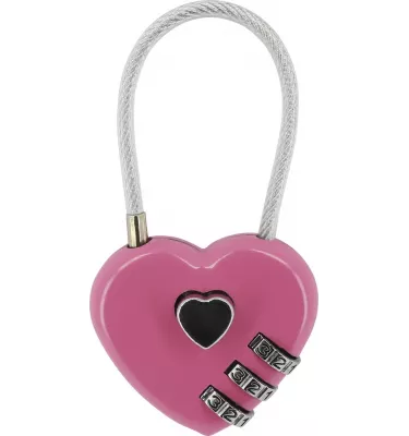 Kłódka w kształcie serca Hippotonic fuksja