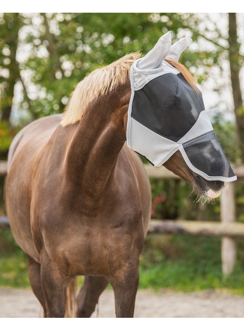 Maska na owady dla konia z ochroną UV