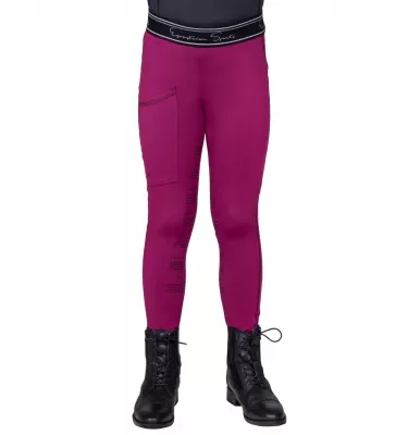 Legginsy jeździeckie Eden Junior granat 140