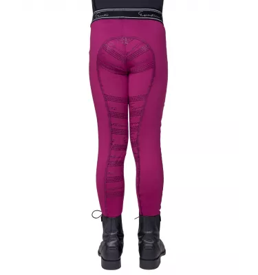 Legginsy jeździeckie Eden Junior granat 140