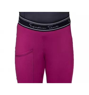 Legginsy jeździeckie Eden Junior granat 140
