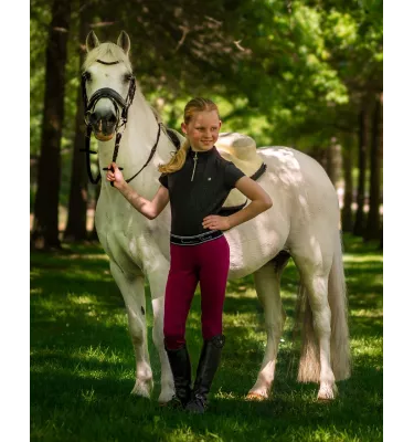 Legginsy jeździeckie Eden Junior granat 140