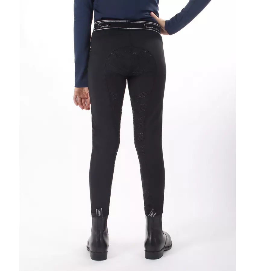 Legginsy jeździeckie Eden Junior granat 140