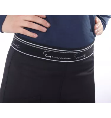 Legginsy jeździeckie Eden Junior granat 140