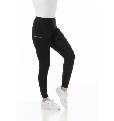Legginsy jeździeckie dziecięce Agadir czarne 10 la