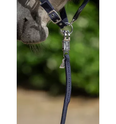 Uwiąz z bezpiecznym karabińczykiem Carlotta czarny