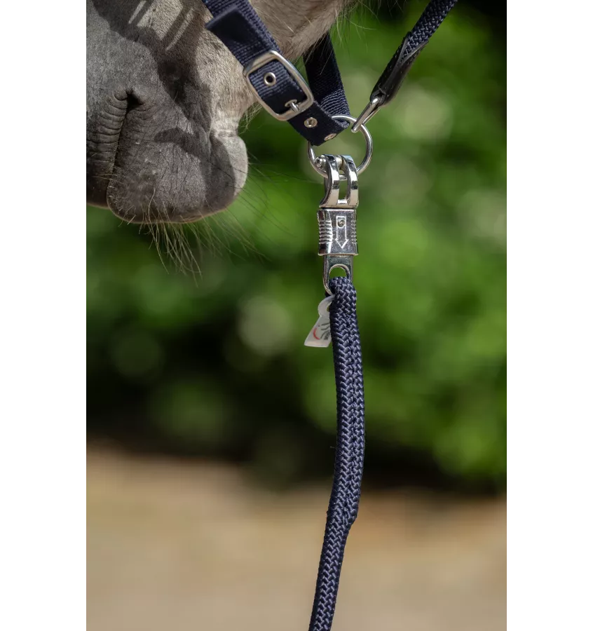 Uwiąz z bezpiecznym karabińczykiem Carlotta czarny