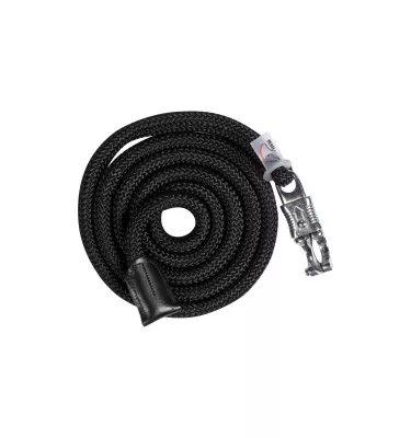 Uwiąz z bezpiecznym karabińczykiem Carlotta czarny