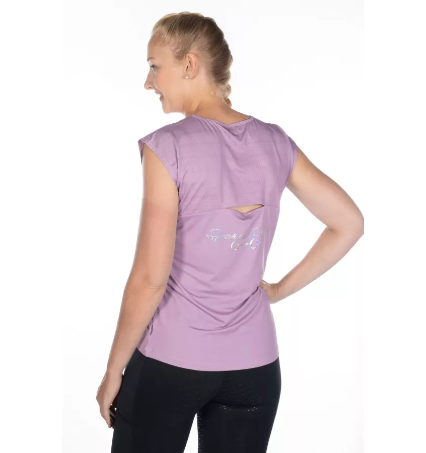 T-shirt jeździecki Harbour Island lila L