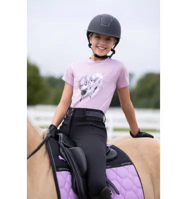 T-shirt jeździecki dziecięcy Hailey 140
