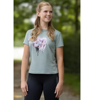 T-shirt jeździecki dziecięcy Hailey 140