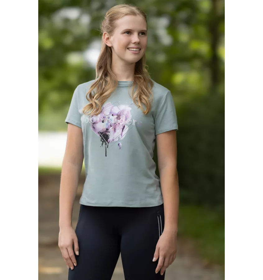 T-shirt jeździecki dziecięcy Hailey 140