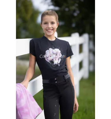 T-shirt jeździecki dziecięcy Hailey 140
