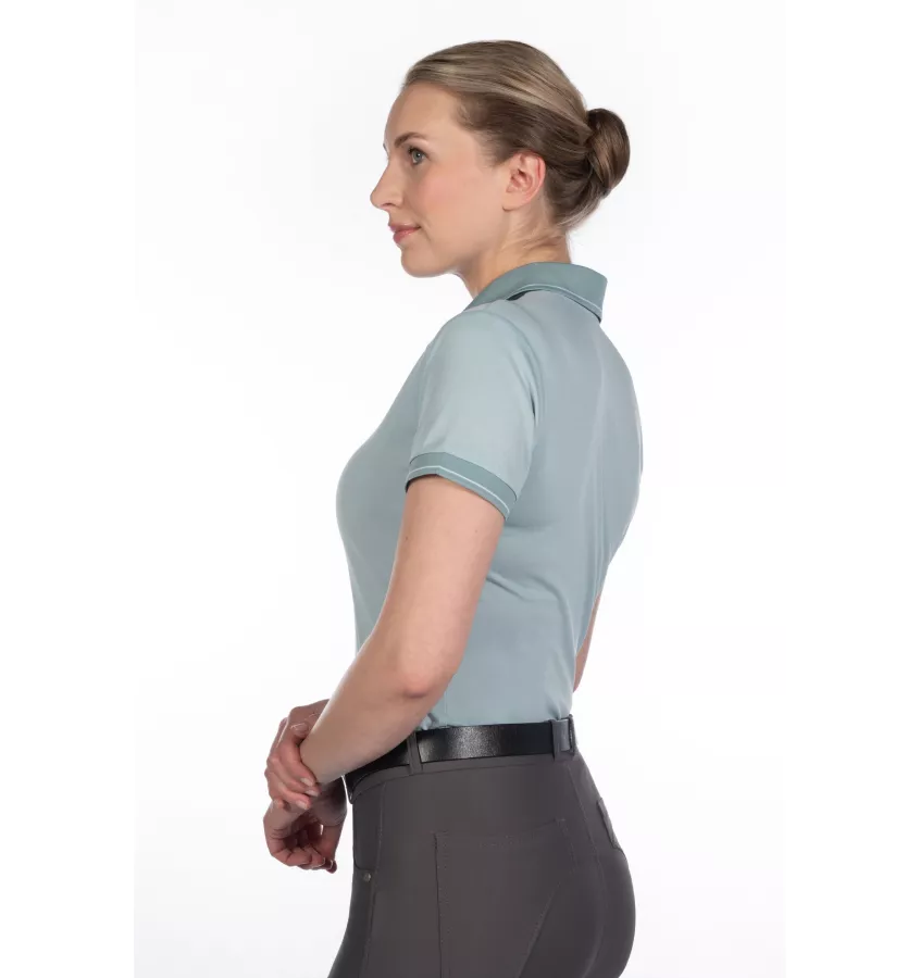 Koszulka jeździecka polo Catherine błękit L