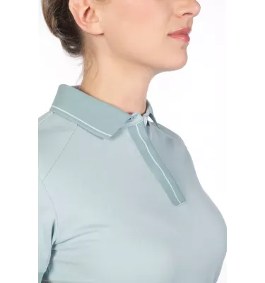 Koszulka jeździecka polo Catherine błękit L