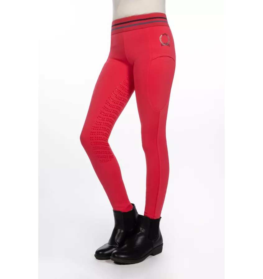 Legginsy jeździeckie dziecięce Aymee róż 110/116