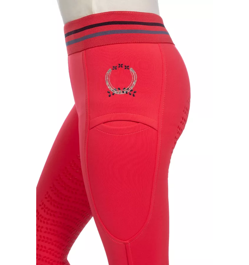 Legginsy jeździeckie dziecięce Aymee róż 110/116