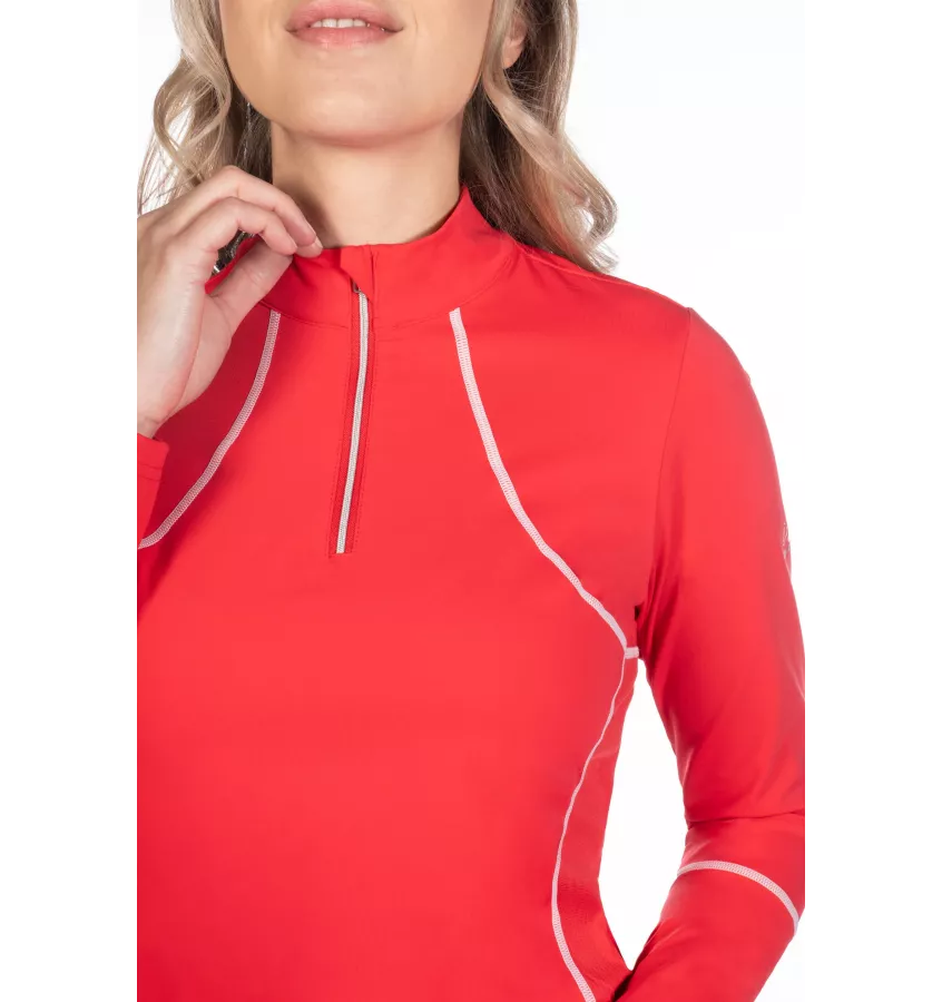 Koszulka jeździecka Aruba czerwony L