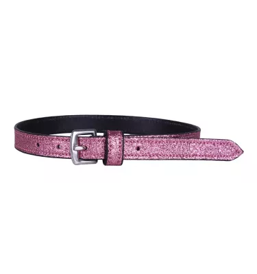 Paski do ostróg z brokatem Helene granat