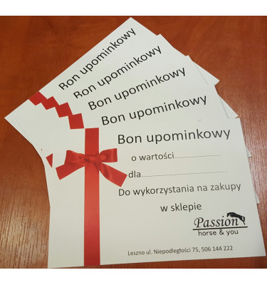 Bon upominkowy o wartości 100 zł