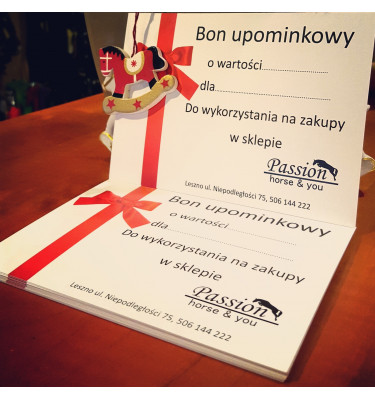 Bon upominkowy o wartości 50 zł