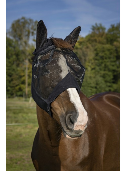 Maska na owady dla konia z ochroną UV full