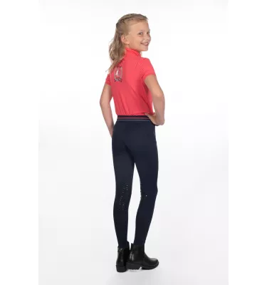 Koszulka jeździecka dziecięca Aymee nieb 110/116