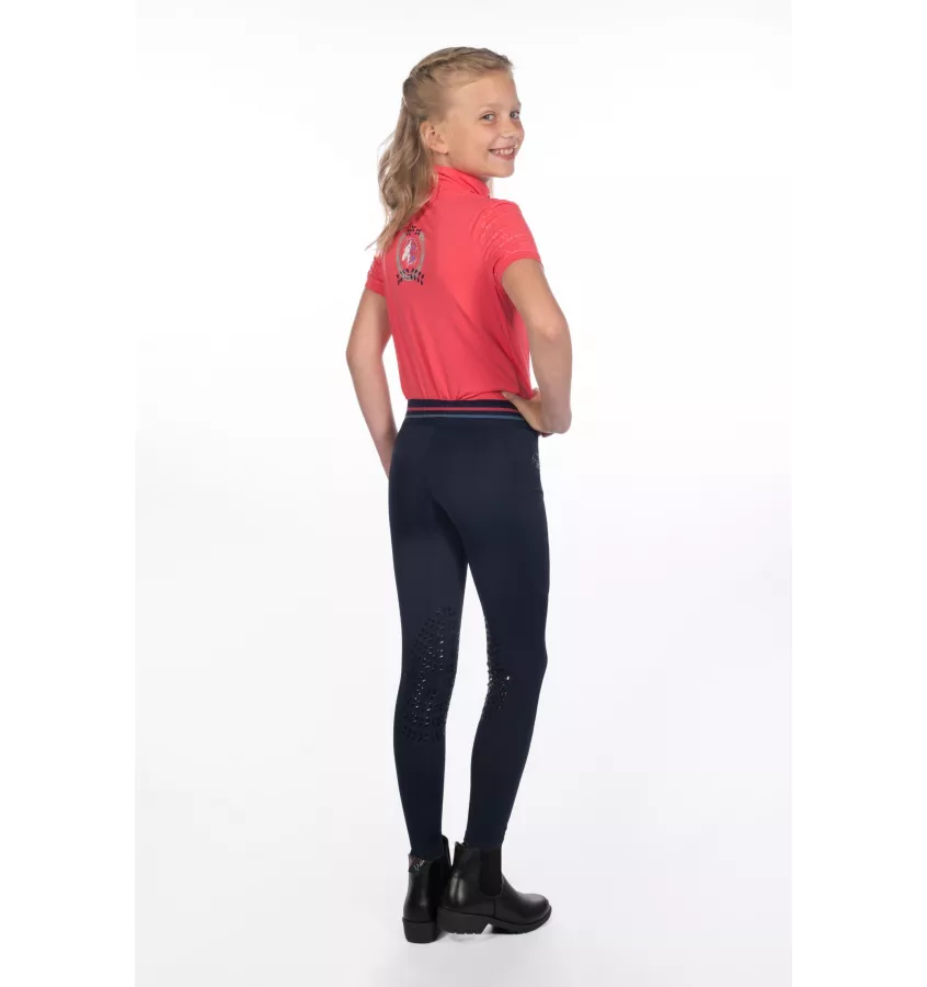 Koszulka jeździecka dziecięca Aymee nieb 110/116