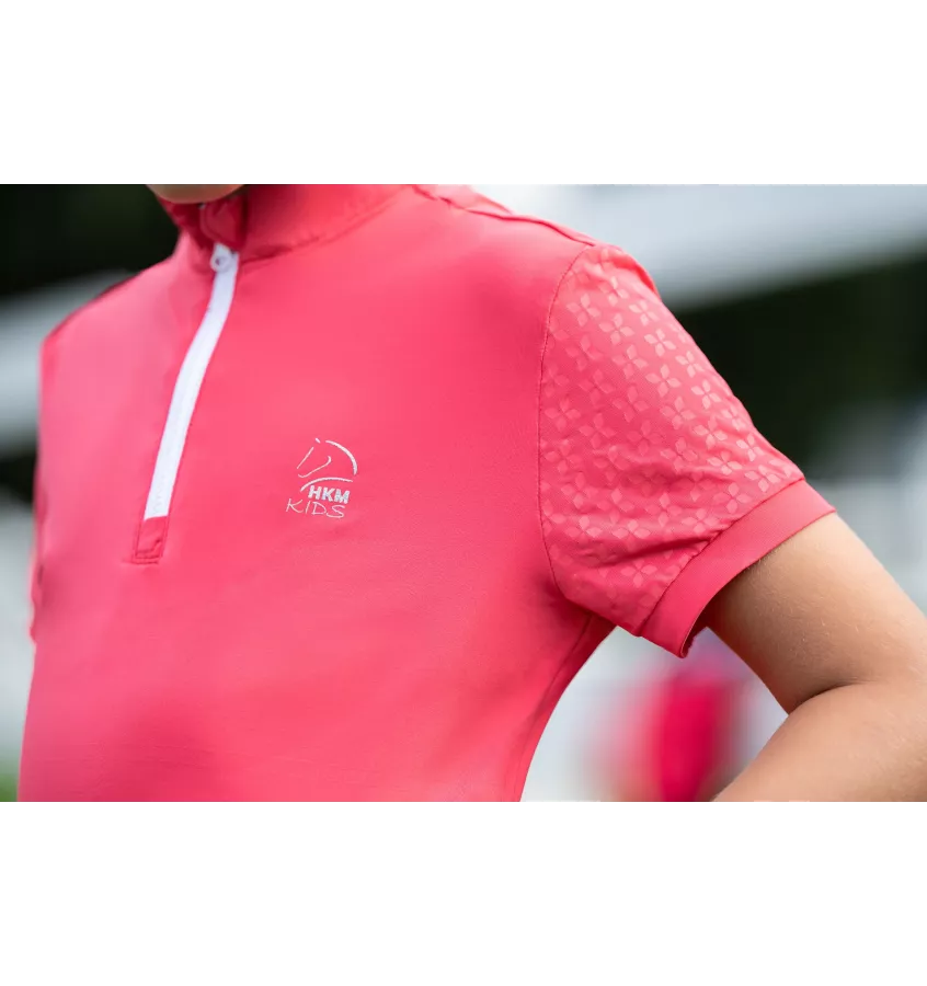 Koszulka jeździecka dziecięca Aymee nieb 110/116