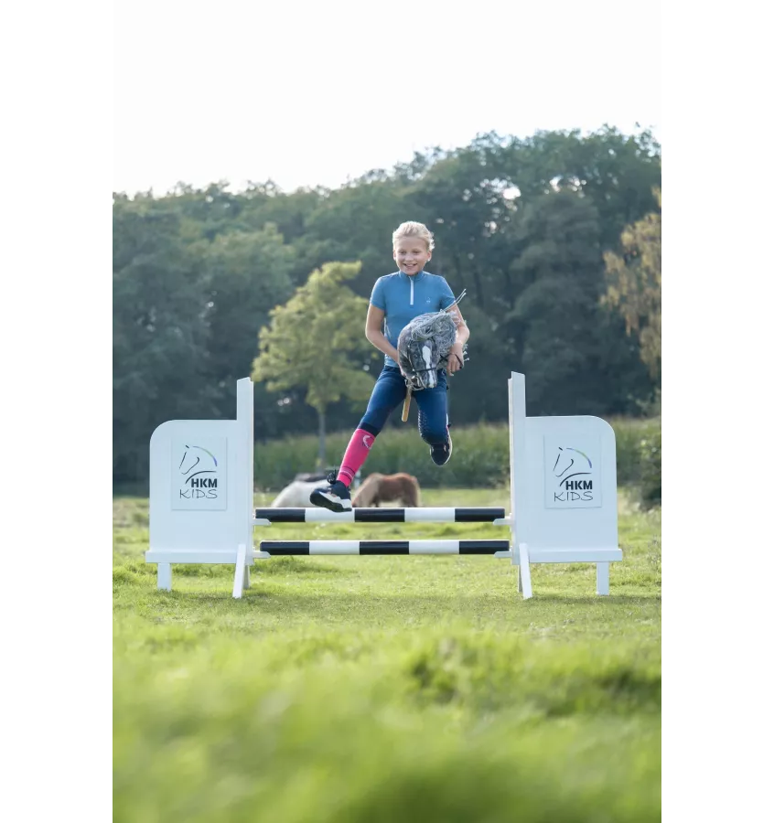 Koszulka jeździecka dziecięca Aymee nieb 110/116