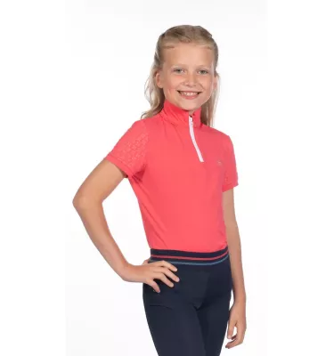 Koszulka jeździecka dziecięca Aymee nieb 110/116