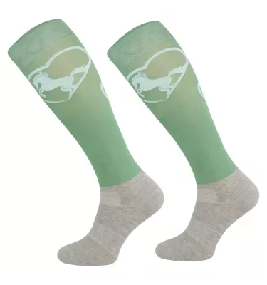 Podkolanówki jeździeckie koń w sercu czarne 31-34