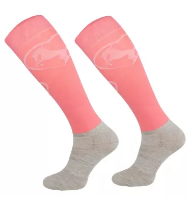 Podkolanówki jeździeckie koń w sercu czarne 31-34