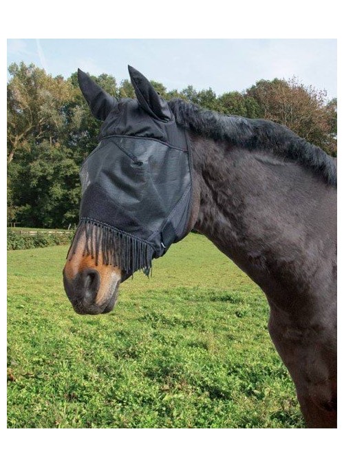 Maska na owady z frędzlami dla konia cob