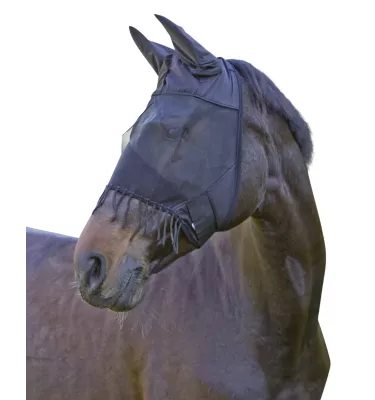 Maska na owady z frędzlami dla konia cob