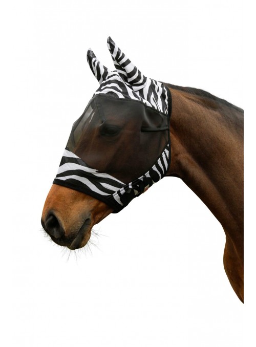 Maska na owady dla konia Zebra cob